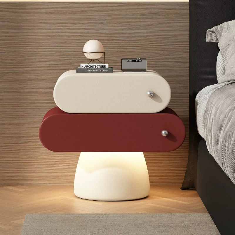 Color Minimal Nightstand Kawaii Maximalist Design Little Girls Nightstand Dopamine Luxury Mesita De Noche Furniture Home