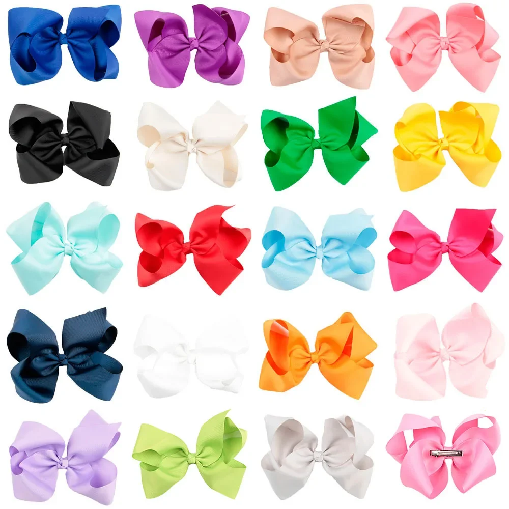 1PCS 6 Inch Boutique Big Ribbon Bows Hair Clips for Baby Girls Barrettes Children Accessories Hairpins Headwear Photo Props