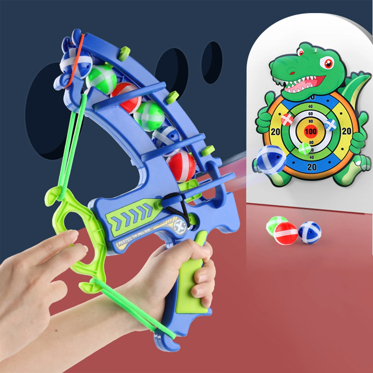 

Montessori Throw Slingshot Target Sticky Ball Toys Sports Games Sticky Ball Dart Board Game Educational Kids Outdoor Toys Gifts