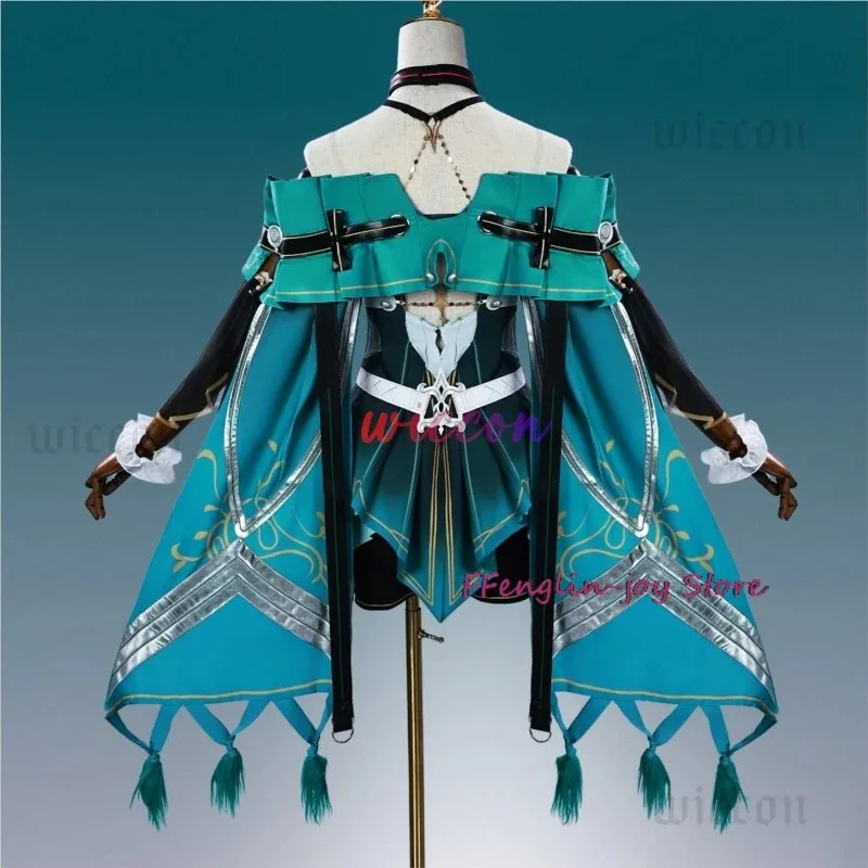 

DY20Ciaccona Cosplay Costume Wig Dress 3D Headwear Wuthering Waves Halloween Party for Women Girls Carnival Game Role Play Props