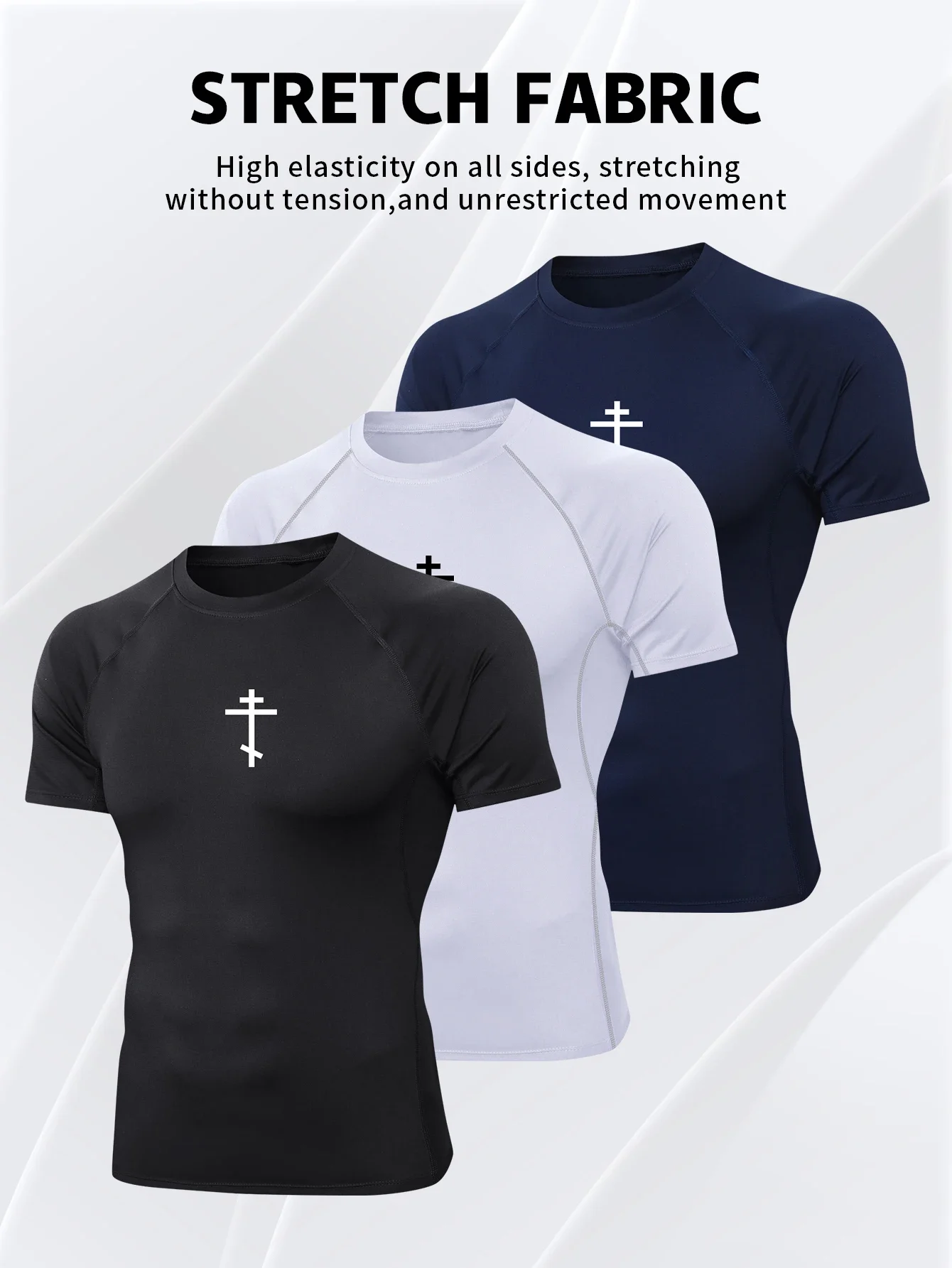 

3-piece exercise short sleeve, tight and not tight, easy to exercise, suitable for outdoor and indoor sports