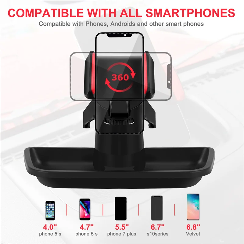 

JK Phone Holder Dash Cellphone Mount Interior Accessories For Jeep Wrangler JK JKU 2011-2017, Black