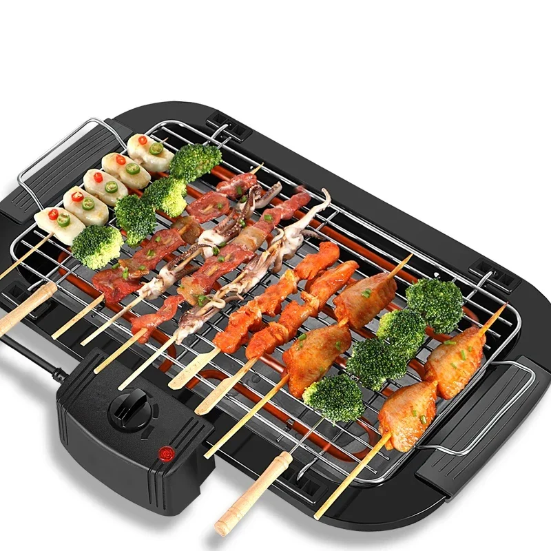 

Smokeless Electric Charcoal Grill Indoor Outdoor Island Mini Korean Dining Table with Rotating Motor Commercial Quality Plate