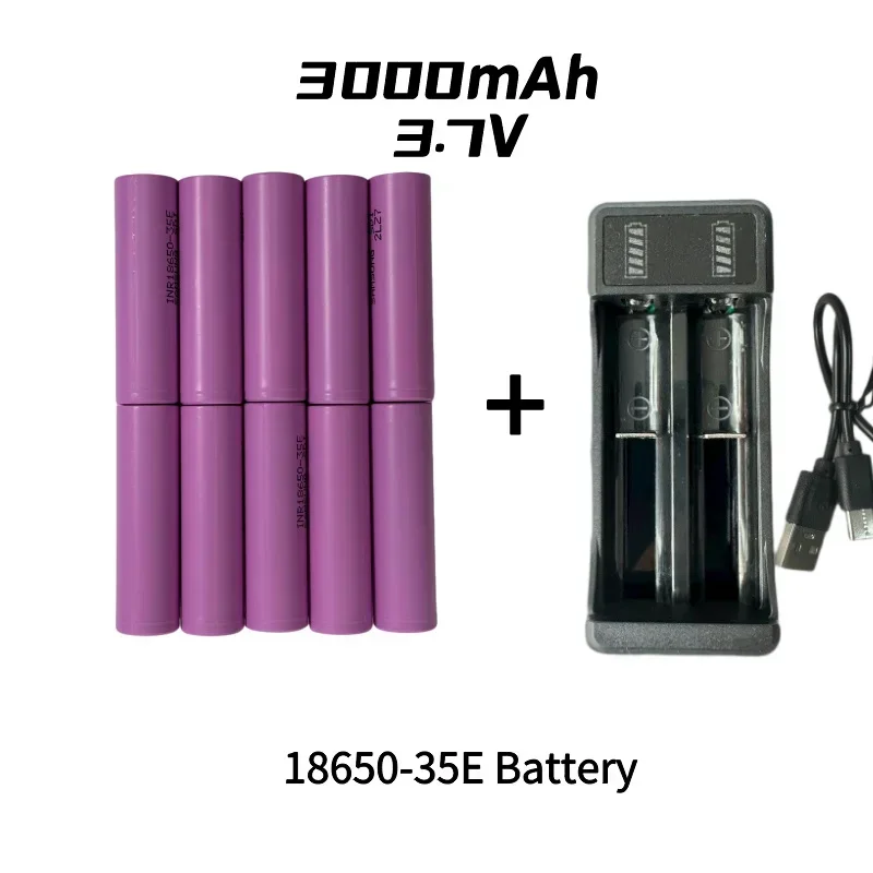 free shipping 2024 18650 battery   latest best-selling 35ELI-ION 3.7V 3000MAH+charger rechargeable battery for screwdriver