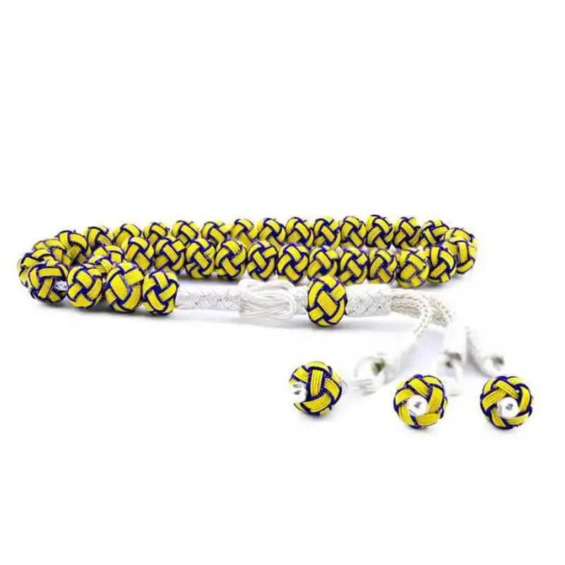 Silver Yellow Navy Blue Trabzon Kazaziye Rosary