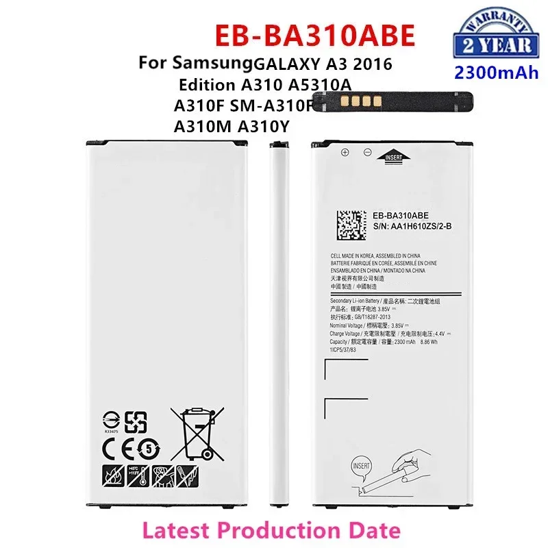 Brand New EB-BA310ABE 2300mAh Battery For Samsung GALAXY A3 2016  Edition A310 A5310A  A310F SM-A310F A310M A310Y +Tools