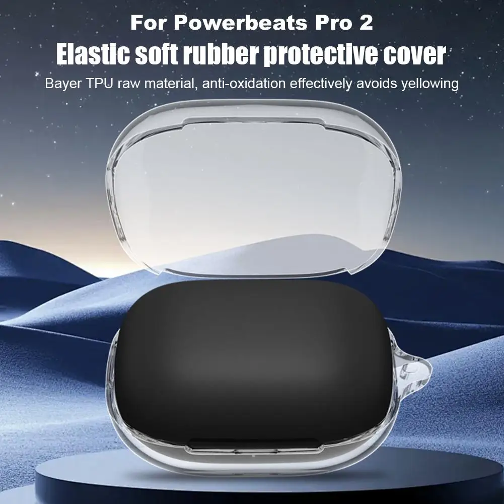 For Powerbeats Pro 2 Transparent TPU Material Earphone Case Shockproof Case For Beats Powerbeats Pro2 Wireless Earbuds M6O8
