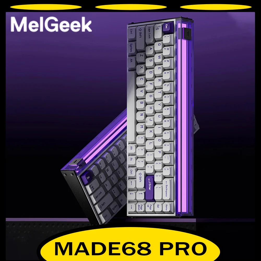 Melgeek MADE68 PRO Magnetic Switch Keyboard E-Sports Gamer Keyboard Wired Custom Rgb Hot Swap Keyboard For Mac/Win Computer Gift