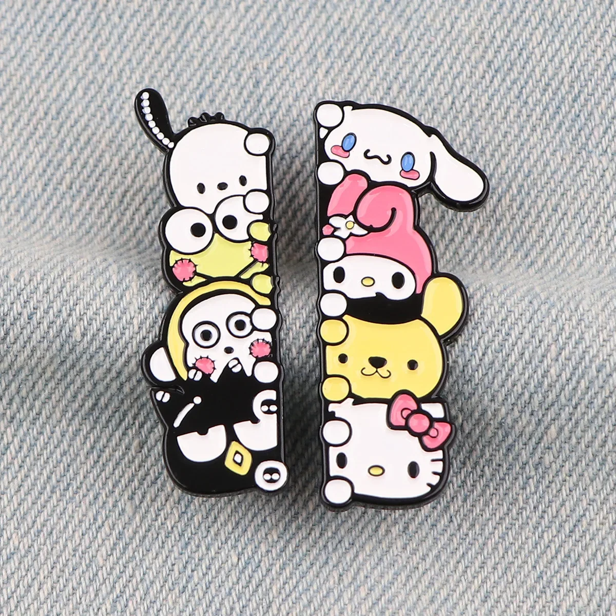 Sanrio Hello Kitty Cinnamonroll Pins Anime Kawaii Brooch Enamel Pin Backpack Metal Badge for Women Girls Accessory Gifts