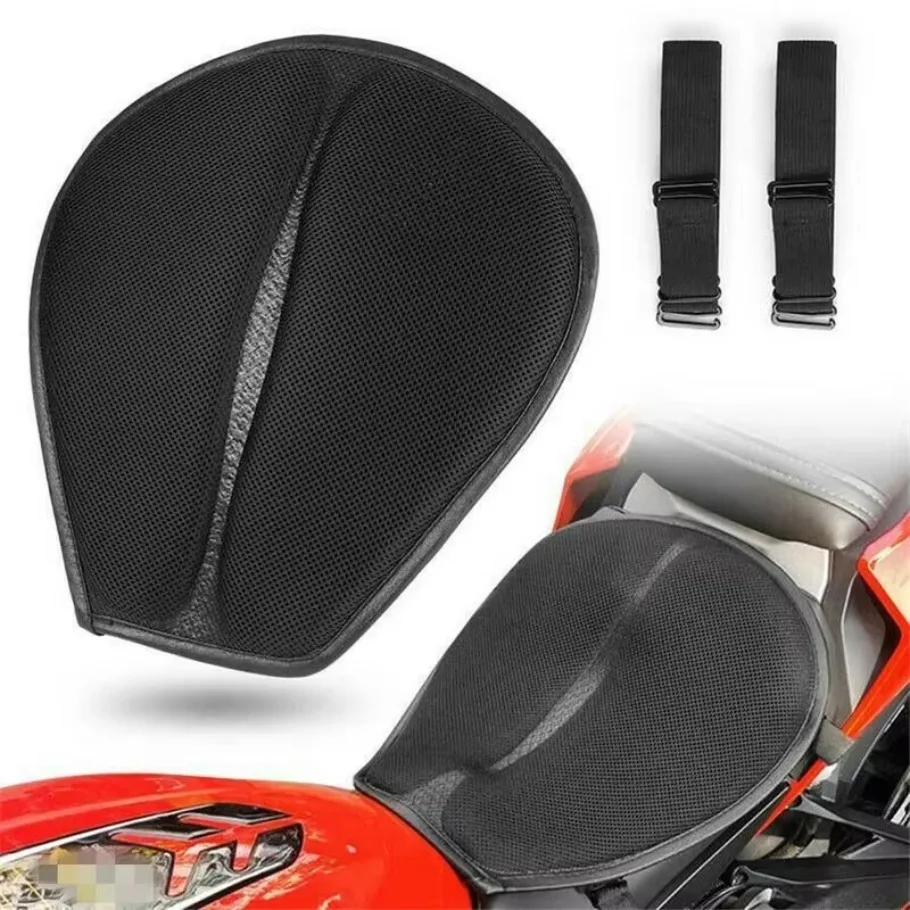 5-Ply Mesh Motorcycle Seat Cushion Shock Absorbing Pad Mat Cover Black Universal motorcycle seat