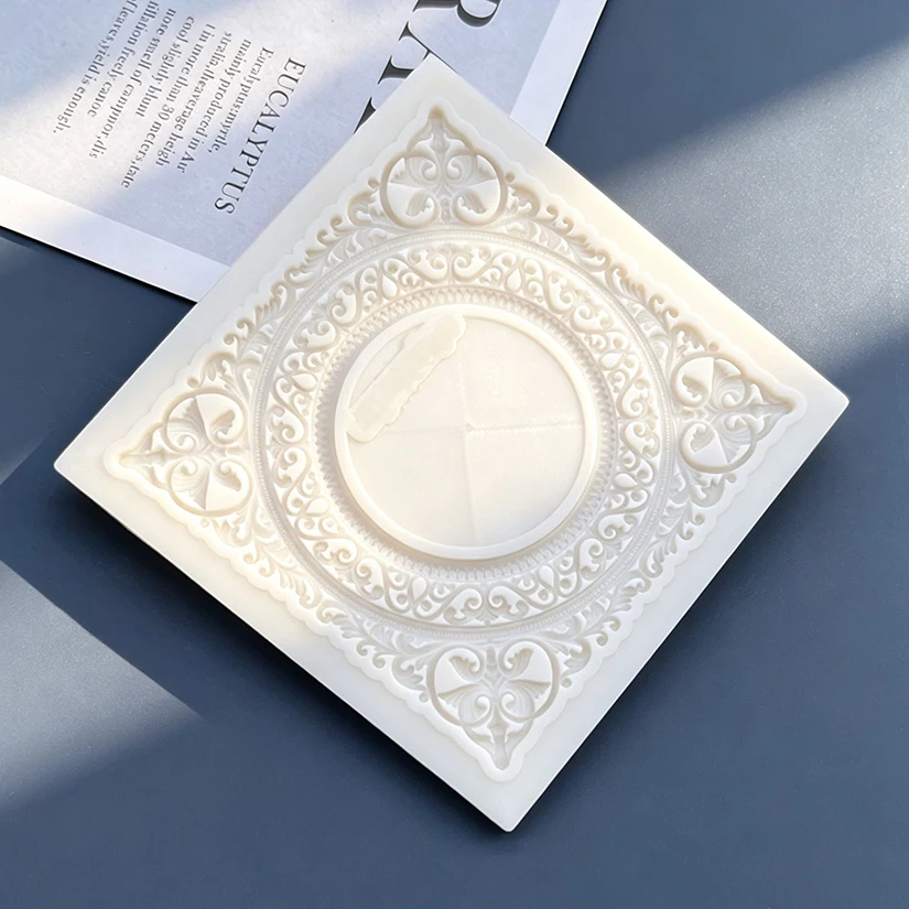 Photo Frame Lace Silicone Sugarcraft Mold Resin Tools Cupcake Baking Mould Fondant Cake Decorating Tools