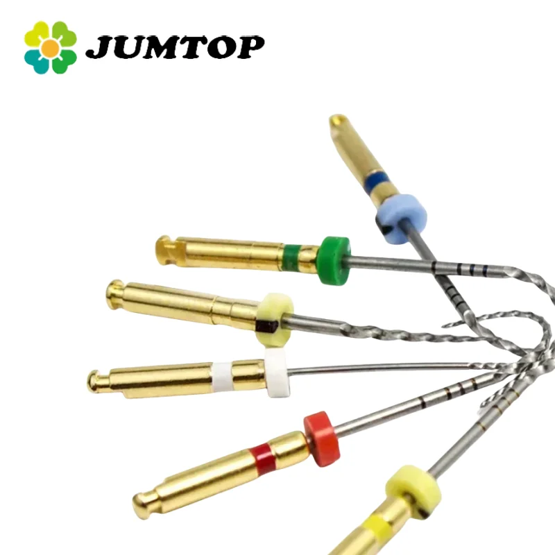 

JUMTOP 6Pcs/Box SOCO Files Dental Nickel Titanium File Heat Activation Root Canal File Endodontic Rotary Files