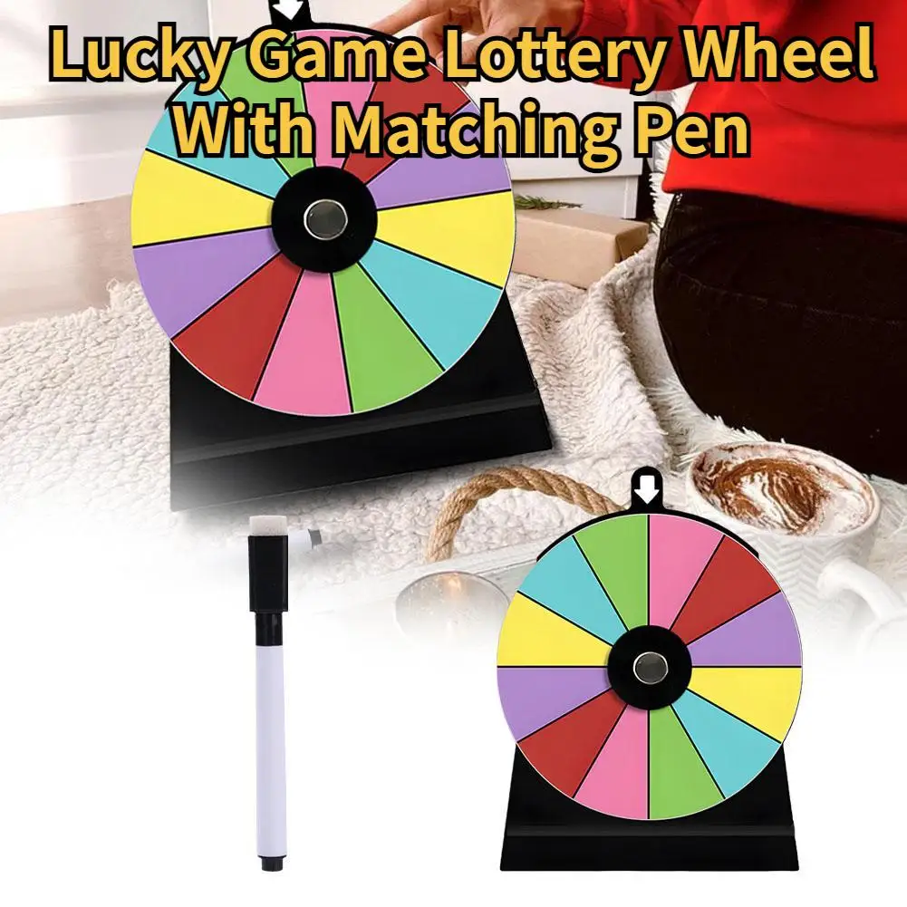 Lucky Game Lottery Wheel With Matching Pen Lottery Activity Turntable Draw Spining Prize Entertainment DIY Lottery Wheel