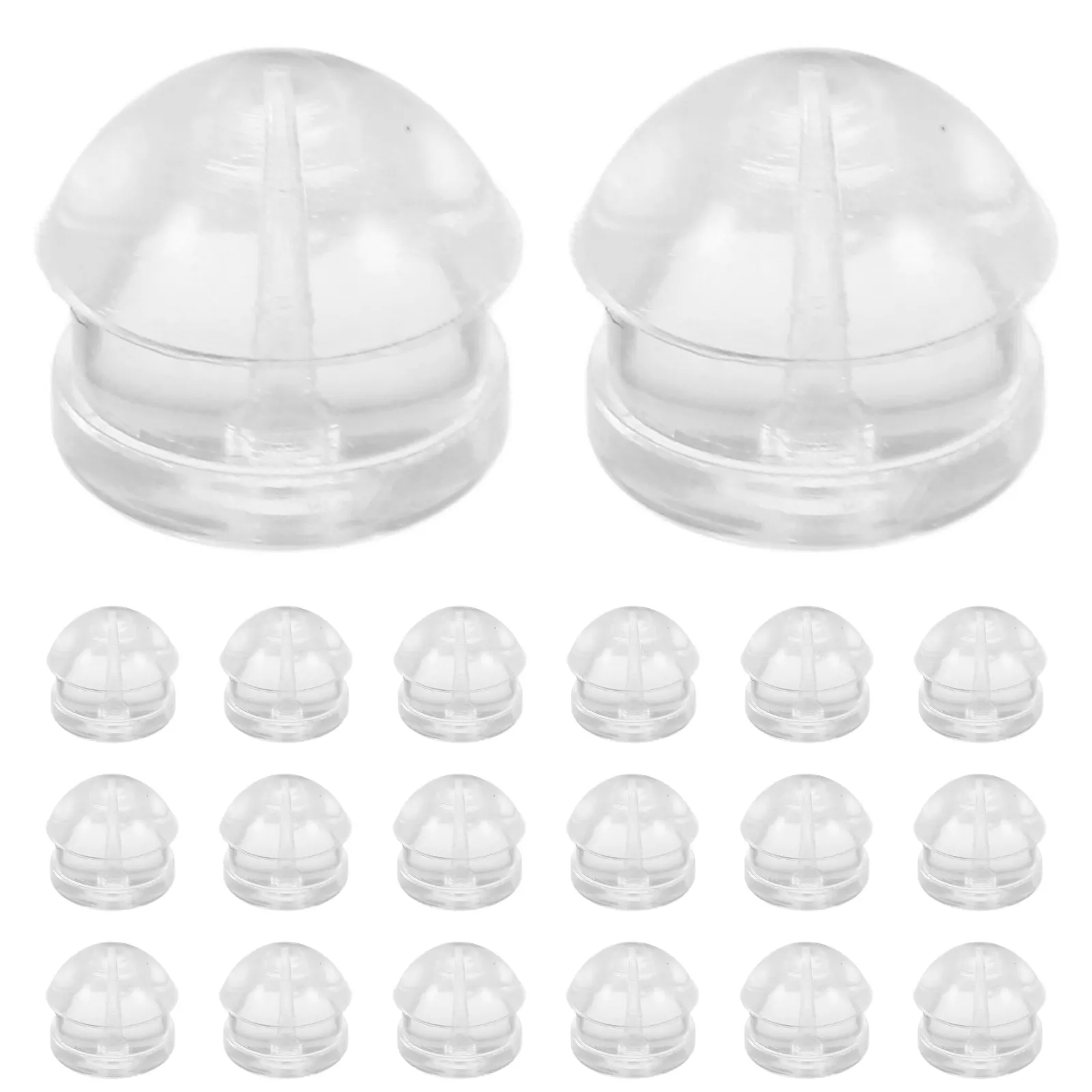 

100Pcs Hypoallergenic Silicone Earring Stoppers for DIY Jewelry Crafting Ear Caps Ear Hat Components Earring Accessories Supply