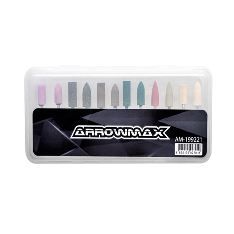Imagem -03 - Bocados de Polimento 12 Peças para Série Arrowmax Sgs 2.35 mm Shank Ferramentas Giratórias Acessórios para Artesanato Polonês Lixar Diy