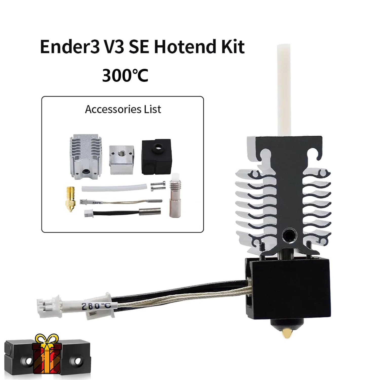 Creality Offizielles Ender 3 V3 SE Hotend Upgrade Hotend Kit Hochtemperatur 300 ℃ Titan-Heatbreak-plattiert – Detail 1
