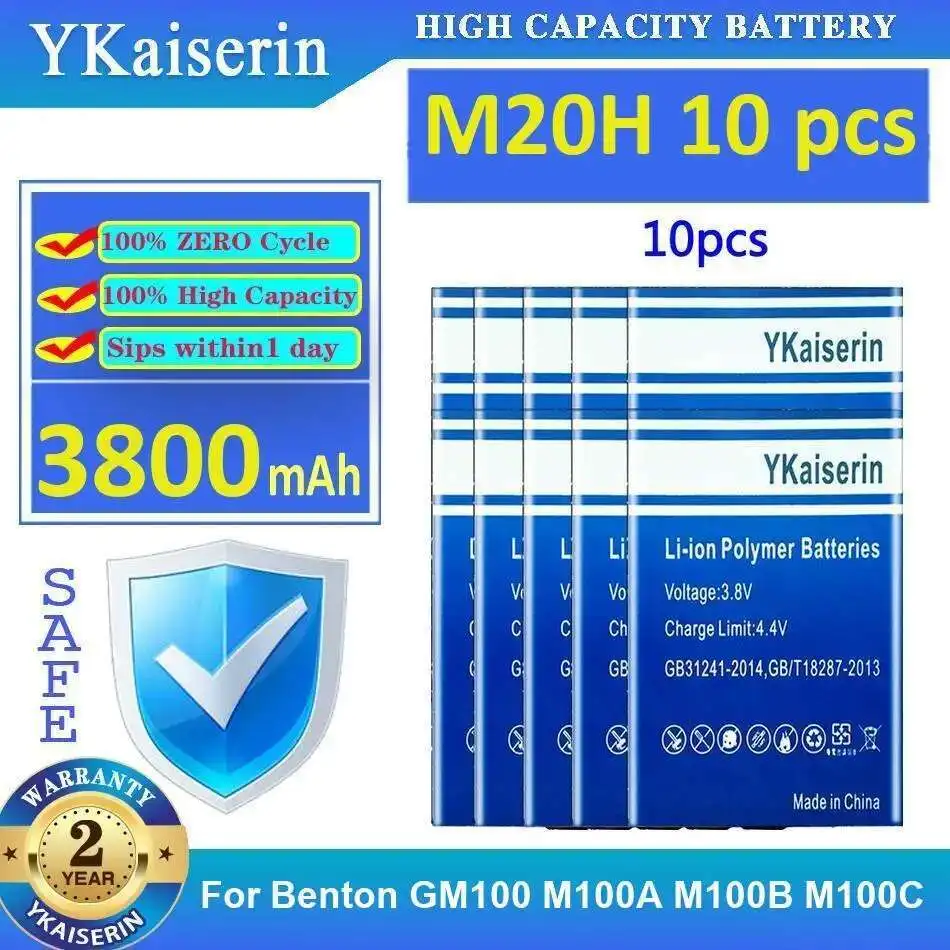 

Для Benton GM100 M100A M100B M100C Премиум Сменный аккумулятор для промышленного оборудования M20H 10 шт. 3800 мАч