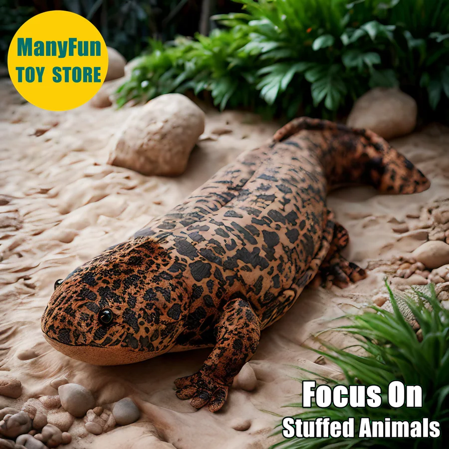 

Giant Salamander Plush Toy - Lifelike Axolotl Stuffed Animal, Realistic Newt Plushie, Hanzaki & Hellbender Doll Gift Collectors