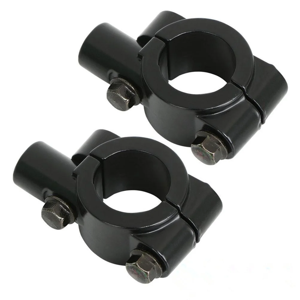 2 Pcs Metal Motorcycle Handlebar Clamp Mount Rearview Mirrors Easy Motorcycle Mirror Mount Clamp Install Atv Accessory