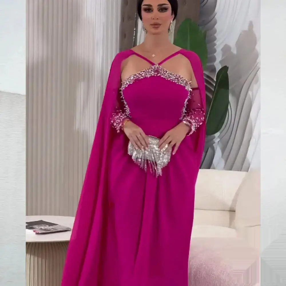 Dress Floor Length Luxury Birthday Evening Dress Sleeveless Summer Elegant Wedding Party Gowns For Women Arab