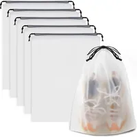 5/10PCS Portable Shoe Storage Drawstring Eco Storage Bags for Shoes Sundries Travel Waterproof Transparent Plastic Storage Bag