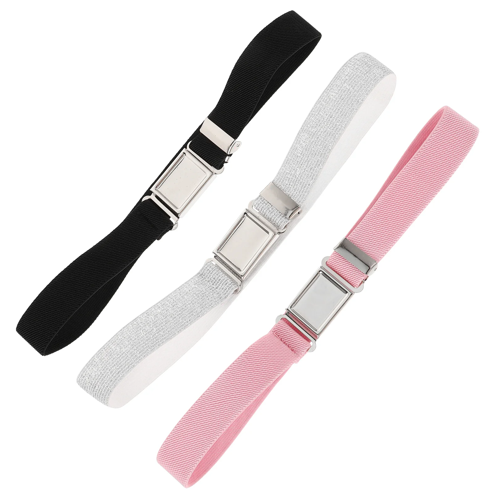 

3Pcs Buckle Elastic Waist Belts Adjustable Stretchy Belts for Jeans Pants Dress Elastic Belt for