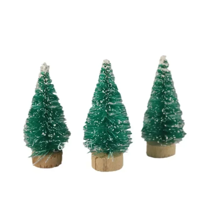 12 Piece DIY Mini Christmas Tree Sisal Silk Cedar - Desktop Decoration Small Christmas Tree 2024 Xmas New Year Navidad Decor