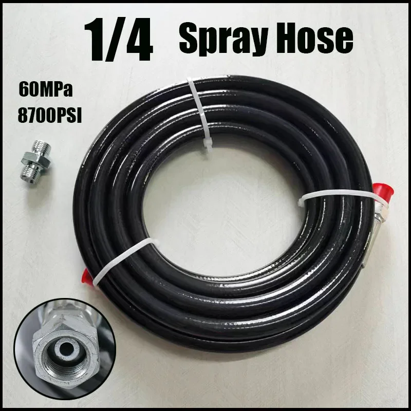 

Airless High-pressure Spray Machine Hose Paint Coating Latex Paint Putty Accessories 1/4" Fiber Tube 8700Psi High Pressure Pipe