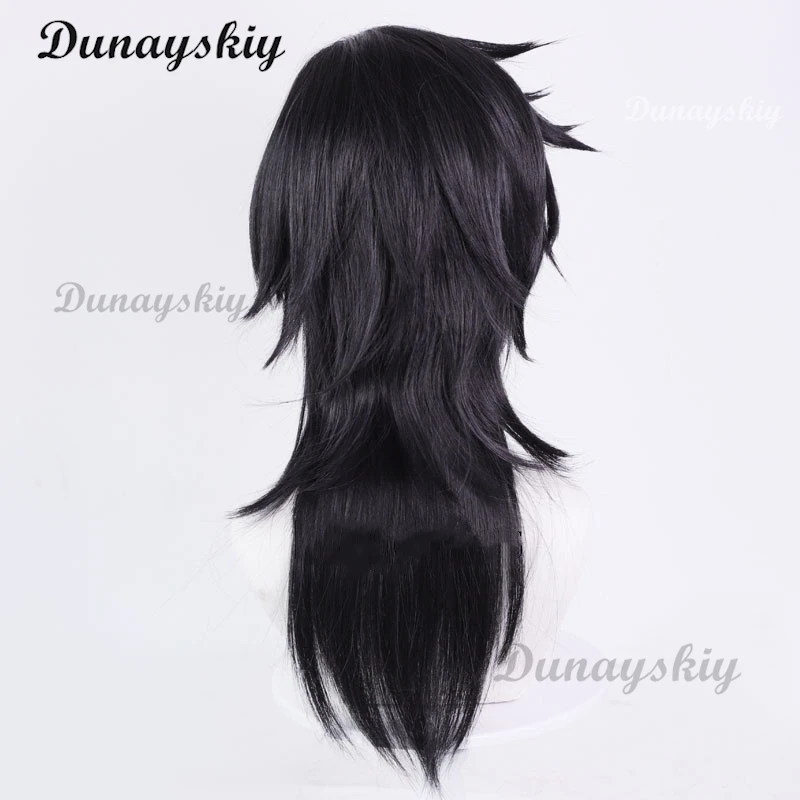 Game LOL Arcane Season 2 Vi Cosplay Wig Vi 30cm Black Short Hair for Men Halloween Carnival Party Role Play Wigs Customized