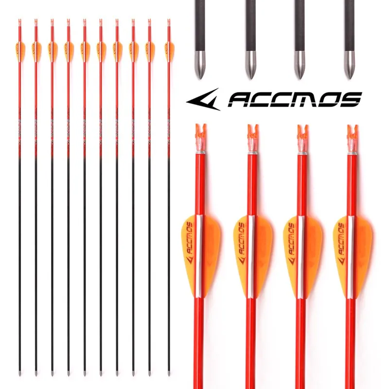 Pure Carbon Arrow Spine for Bows, Archery, Shooting Hunting, 6-12PS ID, 4.2mm, 400, 500, 600, 700, 800, 900, 1000