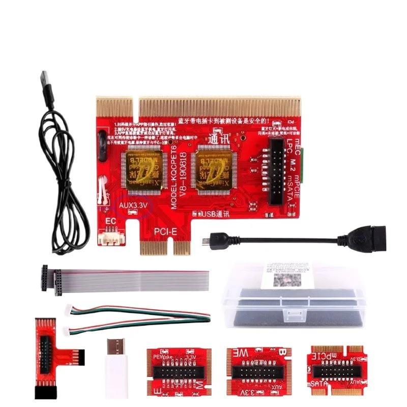 Computer motherboard diagnostic card, fault test card, CPU, memory, graphics card detection tool, supports USB port.