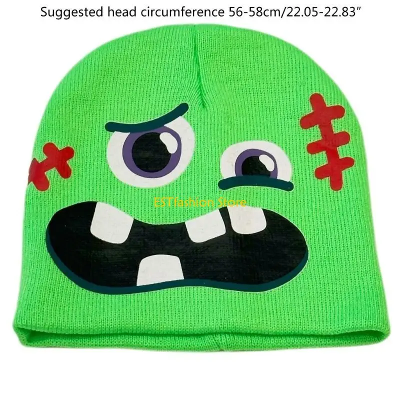 Y5GC Halloween Adult Beanie Hat Elastic Windproof Hat Ear Protector Hat Warm Winter Adult Cycling Skiing Supplies