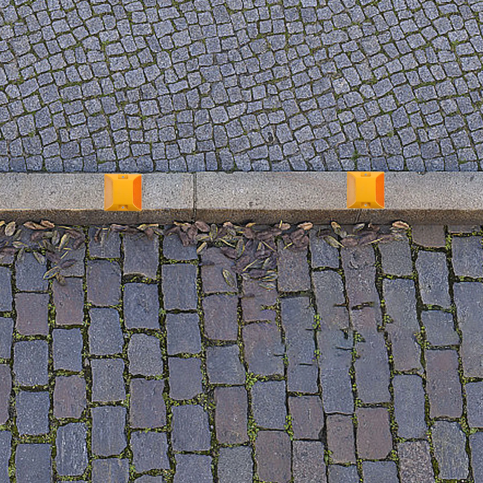 Cinta reflectante de plástico resistente para señales de carretera, marcadores de pernos, reflectores de zona de desaceleración de entrada, tachuelas amarillas para bebé, 2 uds.