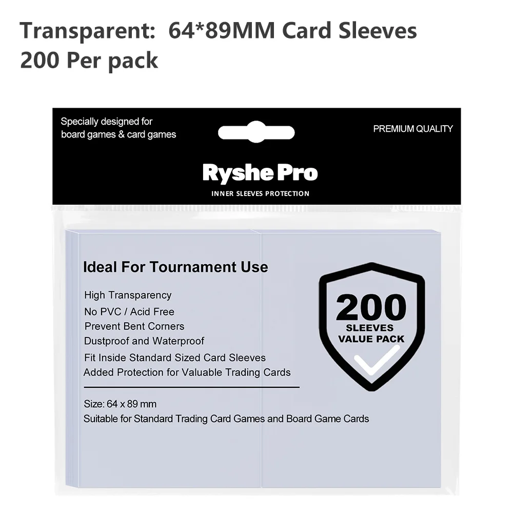 25 stuks Top Loaders 200 stuks Trading Card Sleeves 35pt 3”X 4“ Stijve Sport Card Protector Harde Sleeves Toploader voor MTG Yugioh Card