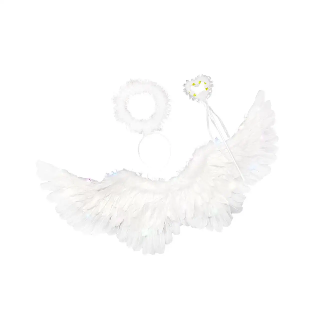 

Angel Costume Feather Wing with Straps Halloween Christmas Angel 80x40cm