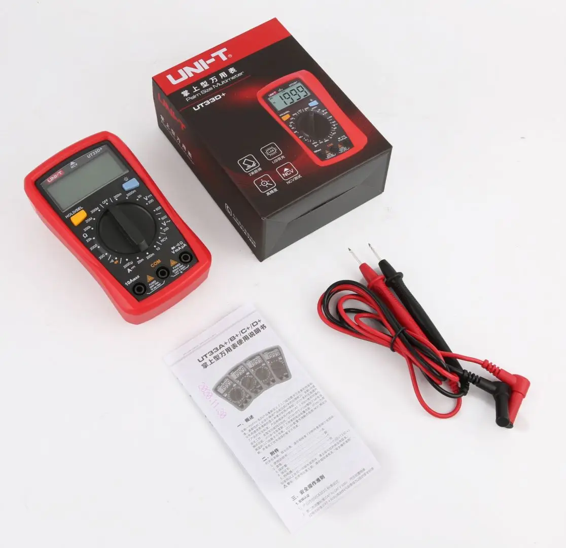 UNI-T UT33A+ UT33B+ UT33C+ UT33D+ Plus Pocket Multimeter Digital Ammeter Voltmeter Professional Resistance Measure Multi Meter