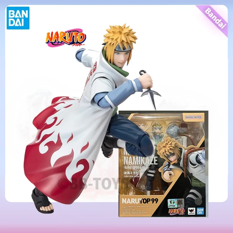 In Stock BANDAI S.H.Figuarts Namikaze Minato Action Figures NARUTO Anime Figure NARUTOP99 Toys for Boys Gifts  Children BB