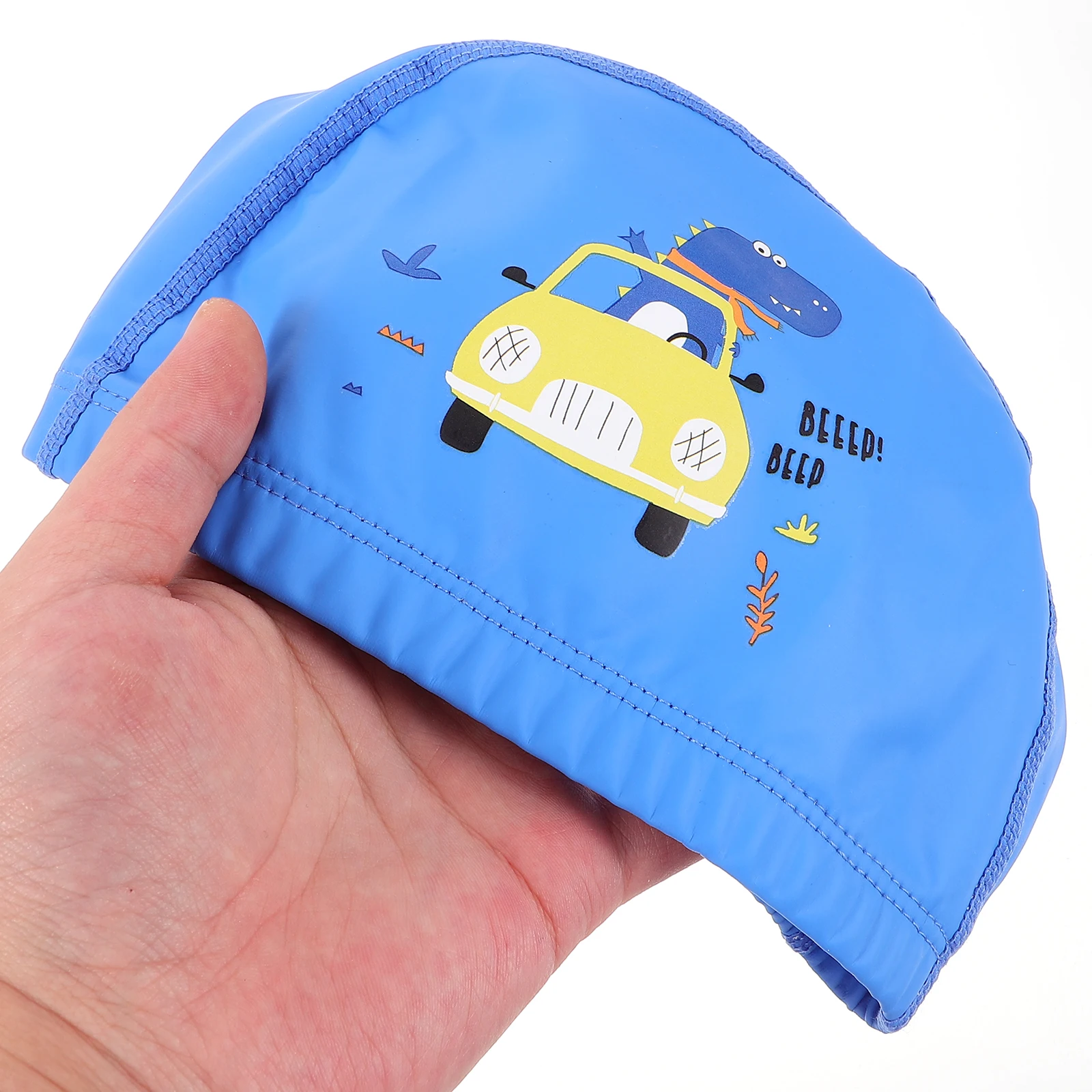 

's Ear Protection Swimming Cap Cute Swimcaps Tab Toddler Hat for Pvc