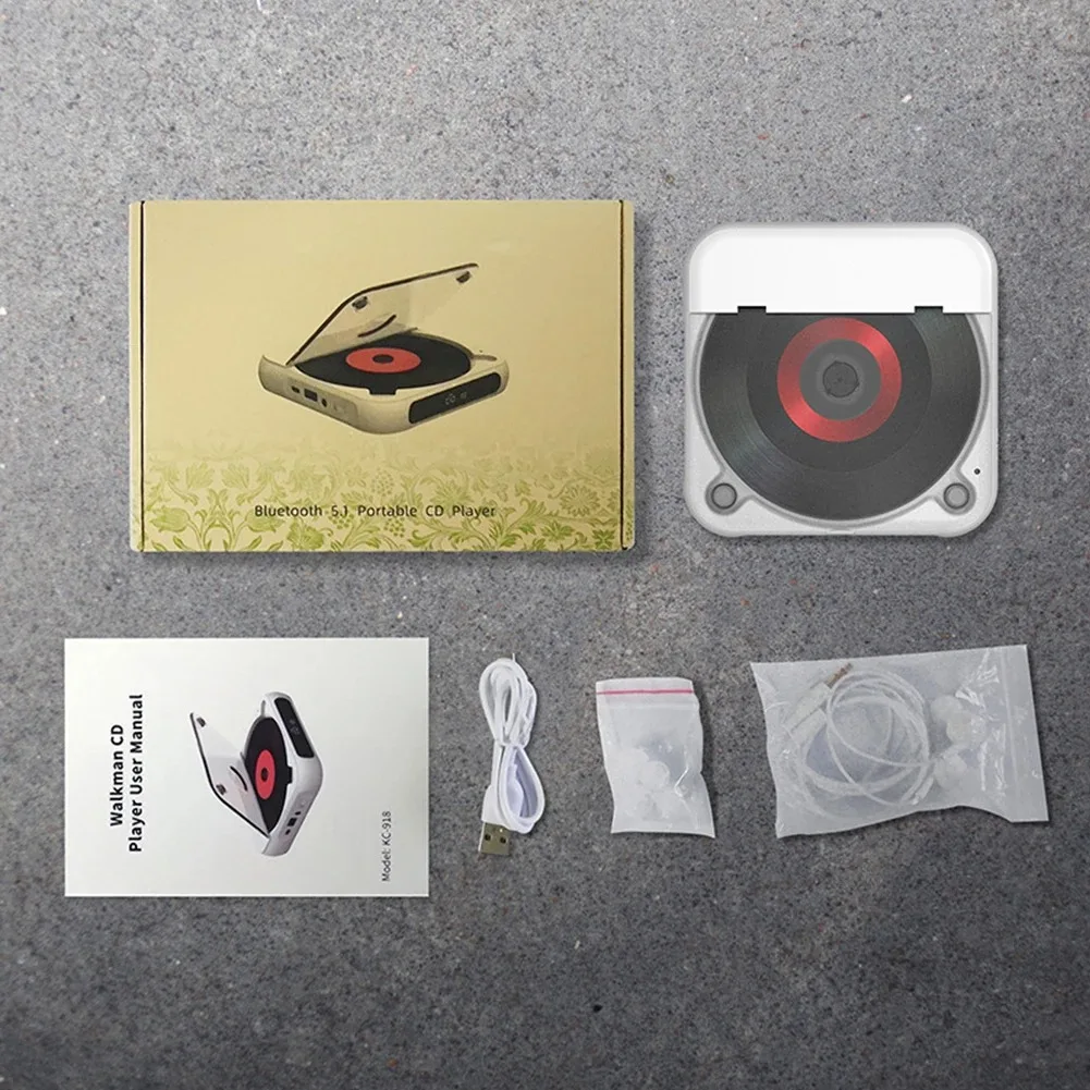مشغل أقراص مضغوطة A-B تكرار مشغل أقراص مضغوطة متوافق مع البلوتوث USB AUX تشغيل مشغل أقراص مضغوطة للسيارة وظيفة الذاكرة لتعليم اللغة الإنجليزية للسيارة المنزلية