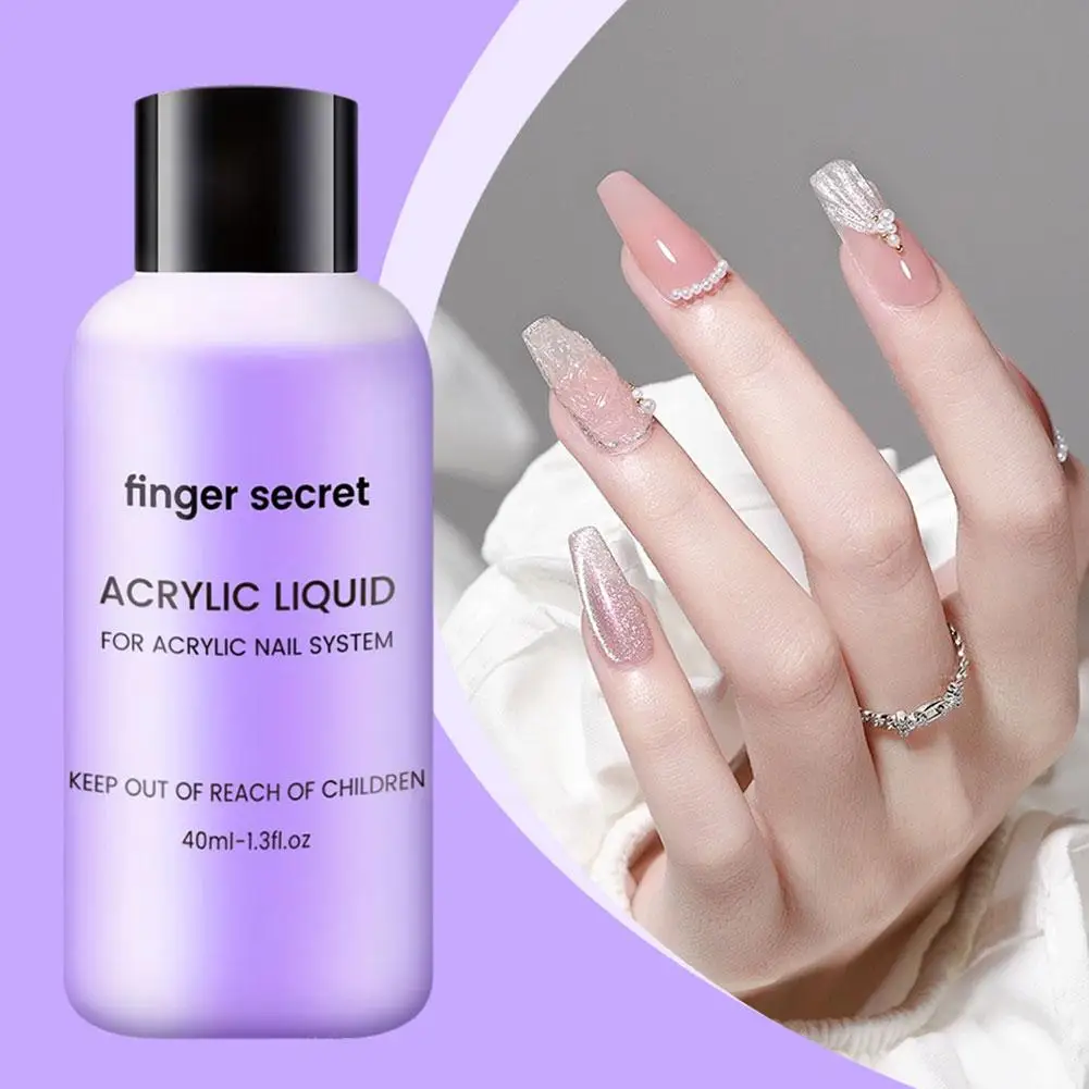 40ml płyn akrylowy do proszku akrylowego pył paznokcie Monomer kryształ Nail Art przedłużanie paznokci rzeźba narzędzie do Manicure Y9G3