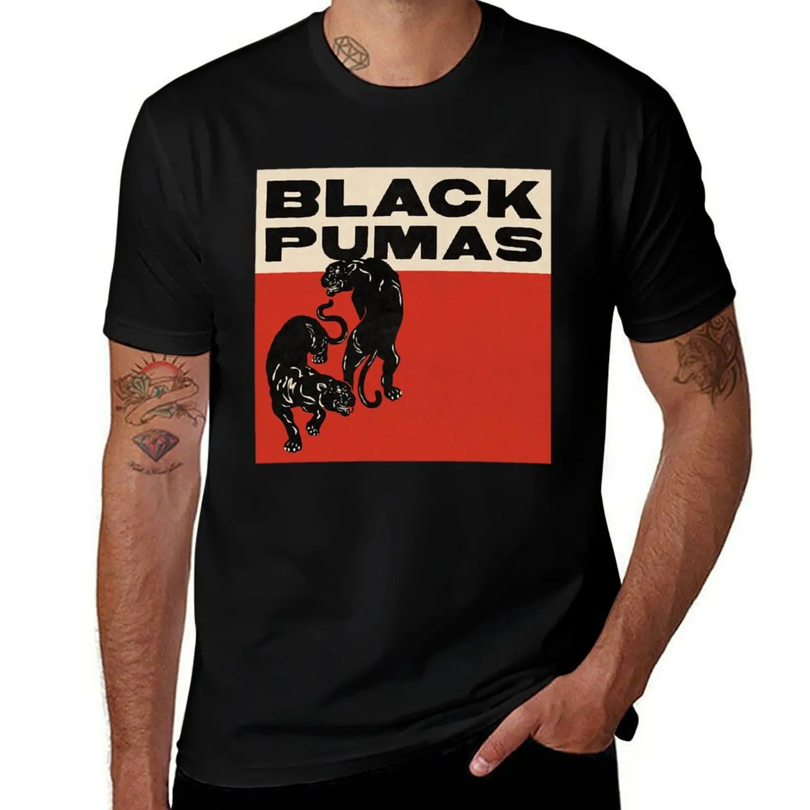 

Black Pumas T-Shirt t shirts for man cotton funny t shirt for man