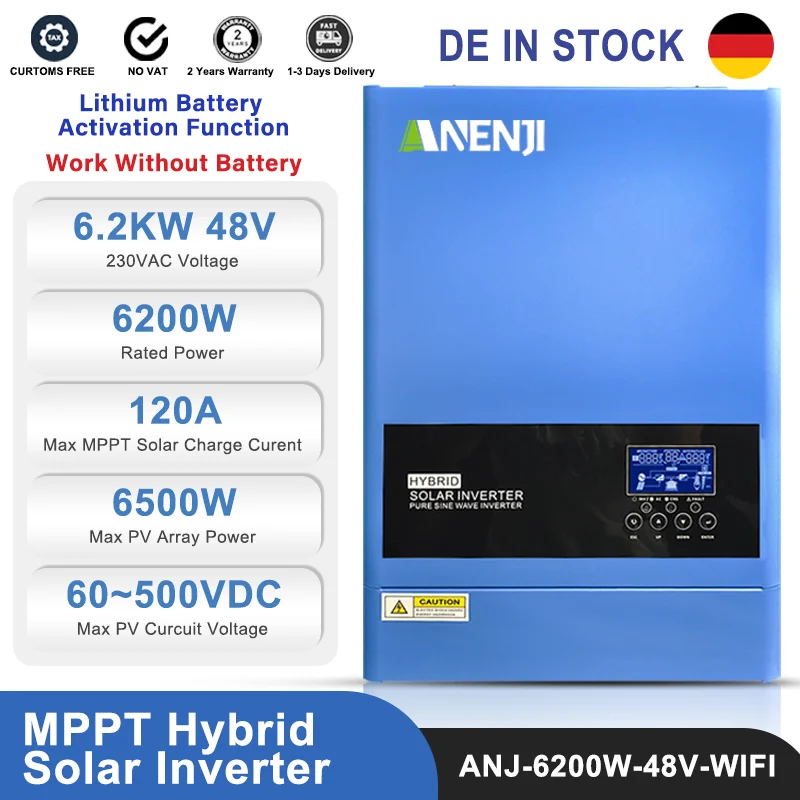 onda senoidal pura inversor fotovoltaico inversor solar hibrido controlador de carga solar mppt pv 60500v 62kw 48v 220v 120a 01