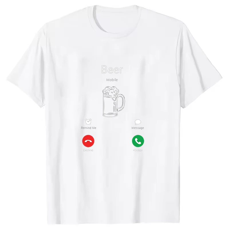 2026 Neues Bier-Print T-Shirt für Damen und Herren Kurzarm-Oberteil Sommer Mode Locker Lässig Streetwear T-Shirt Einfaches Harajuku Top – Detail 6