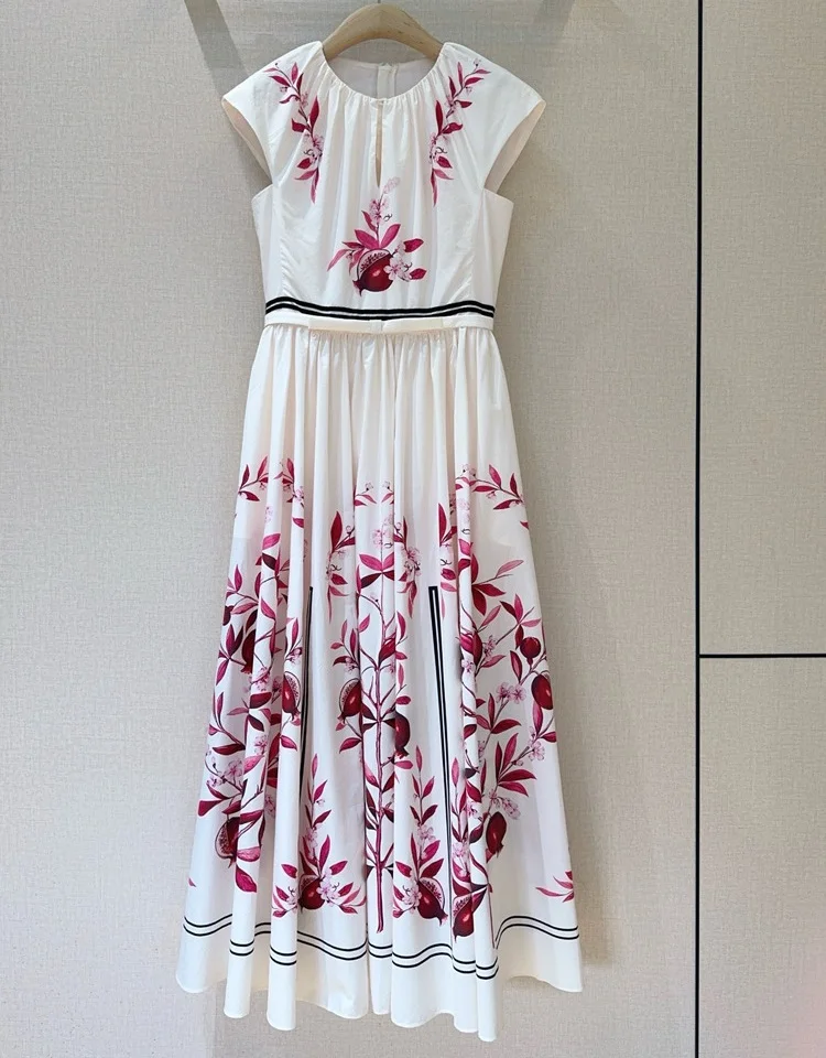 

Top Quality New Long Dress 2026 Spring Summer Fashion Designer Women Charming Floral Prints Elegant Party Long Maxi Dress Luxury