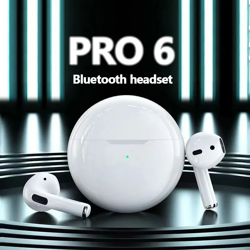 Pro 6 Tws Running Wireless Bluetooth Headset 5.3 Bluetooth Protocol Earplug Type Strong Endurance Gaming Competitive Headphones