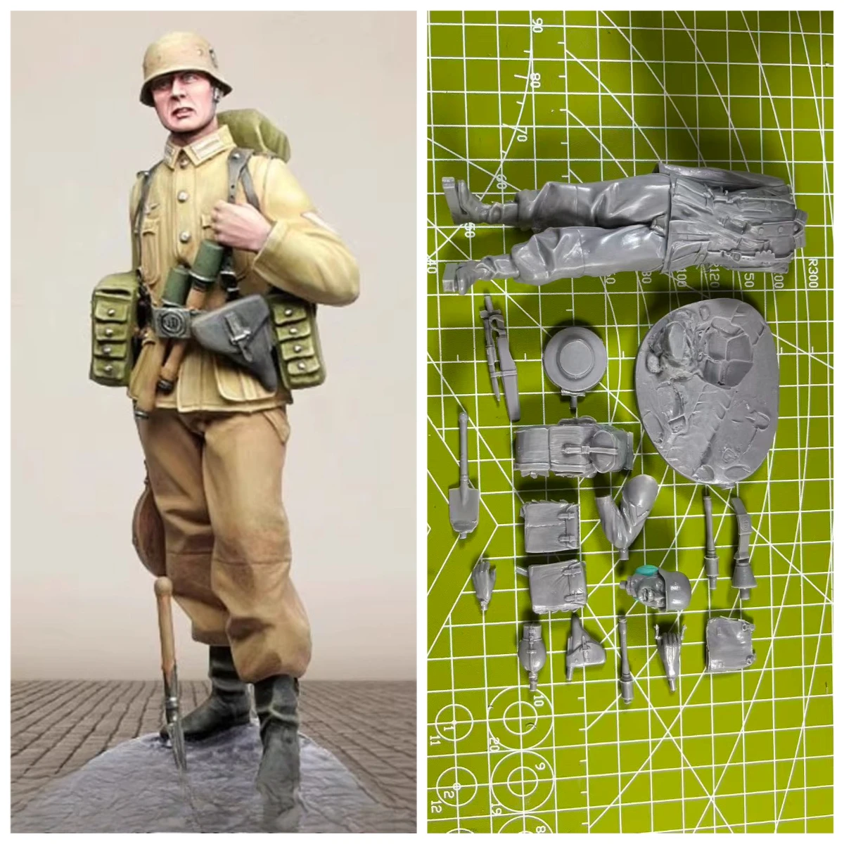 

1: 16 Casting Resin Model Grey Kit Battlefield Engineering Infantry 1-Person Model Requires Assembly Unpainted