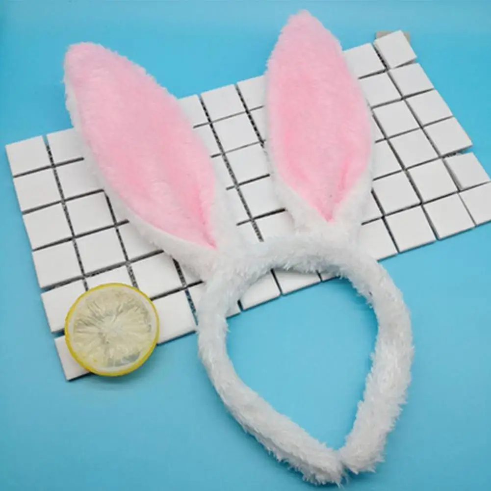 Cute Easter Plush Bunny Ears Headband Soft Rabbit Ears Hair Band For Women Girls Anime Cosplay Decorations Party Favors Dress Up