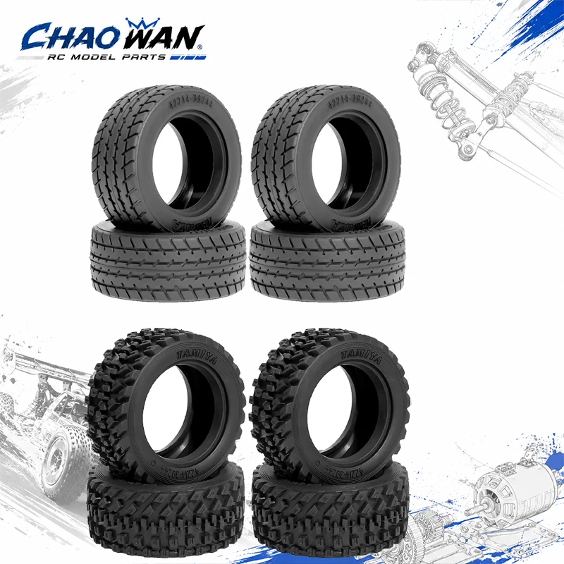 Tamiya 60D Super Radial RC Hard Tires 2PCS/4PCS for 1/10 Tamiya M-Chassis | Direct Fit Meijiaxin 1/14 Rally Car Universal #50684