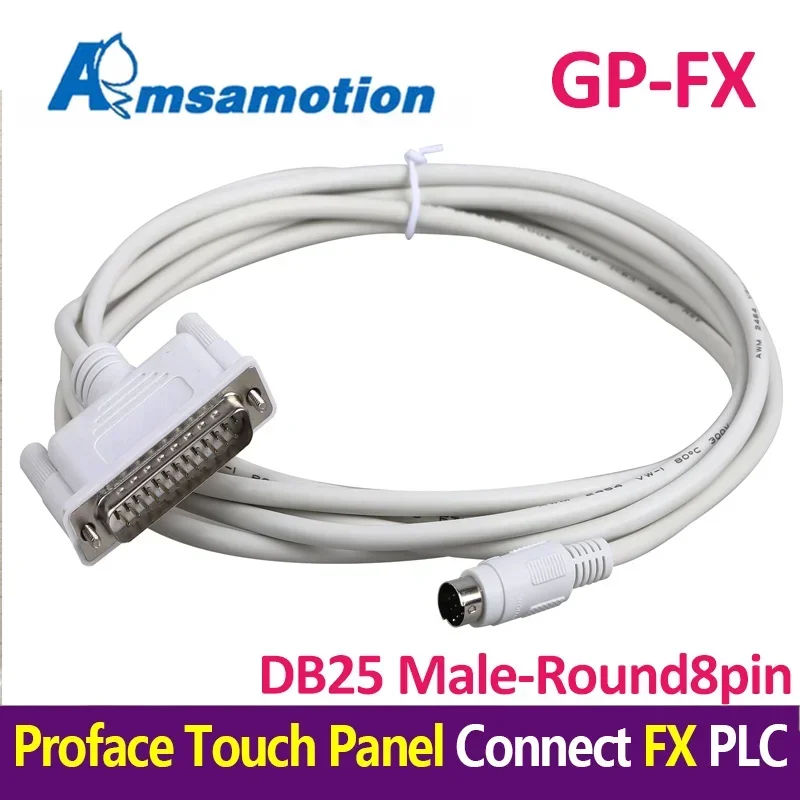 DB25 pin GP-FX CA3-CBLFX For Proface HMI GP3000 GP2000 GP2500 Touch Panel Connect to Mitsubishi FX3U/FX2N/FX1N Series PLC Cable