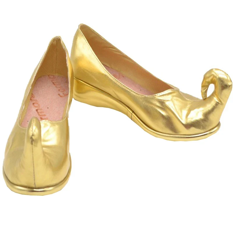 

OP Jasmine Golden Cosplay Shoes Boots Halloween Costume Accessory Prop 96,;[69
